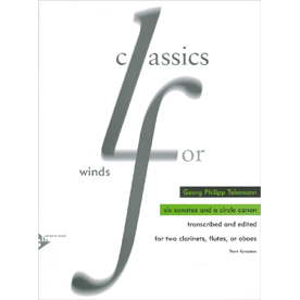 G.Ph.テレマン : Six Sonatas and a Circle Canon (2Cl/2Fl/2Ob) (AD8202)
